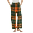 thumbnail image 2 of DDAPJ pyju Women's Plaid Fleece Pajama Pants Soft Plush Sleepwear Bottoms Fuzzy Warm Lounge Pj Pants with Pockets Orange XXXL, 2 of 5