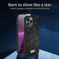 thumbnail image 2 of For iPhone 15 SULADA Glittery PC + TPU + Handmade Leather Phone Case, 2 of 5