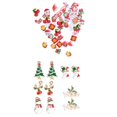 thumbnail image 1 of 10 Piezas Pendiente de Mezclados Sunnimix 50 Piezas Resina Cabochon Flatback de Navidad Encantos de Navidad, 1 of 8