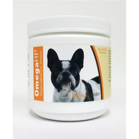 UPC: 0840235107156 | Healthy Breeds French Bulldog Omega HP Fatty Acid Skin and Coat Support Soft Chews