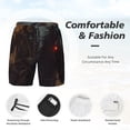 thumbnail image 3 of Balery Cool Skull Western Cowboy Mens Swim Trunks Swim Shorts for Men Quick Dry Inseam Beach Shorts with Compression Liner Pocket-Medium, 3 of 9