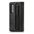 thumbnail image 4 of Luxury PU Leather Wallet For Galaxy Z Fold 3, Folio Premium Leather Phone Case with Kickstand Card Holder Magnetic Flip Shockproof Protective Cover for For Samsung Galaxy Z Fold 3, Black, 4 of 6
