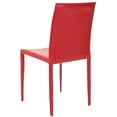 thumbnail image 5 of SAFAVIEH Karna 19" H Modern Fully Upholstered Dining Chair, Red, Set of 2, 5 of 10