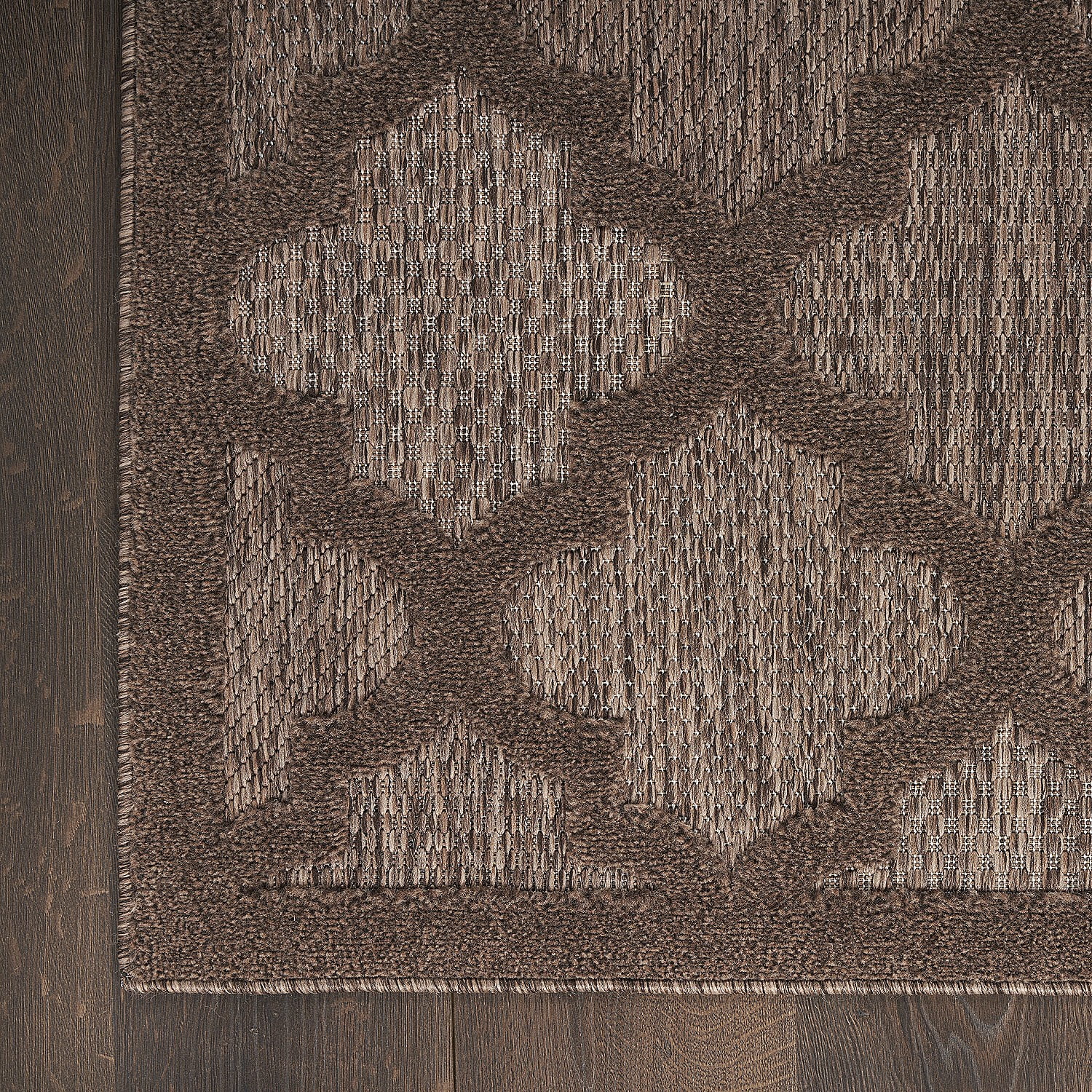 Nourison Easy Care Modern Indoor/Outdoor Brown 8' x 10' Area Rug (8x10)
