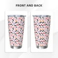 thumbnail image 3 of Fotbe Cartoon Cat And Heart Pattern 20 oz Tumbler Stainless Steel Vacuum Insulated Coffee Ice Cup Double Wall Travel Flask Leak-proof Coffee Cup-Straw Three-piece Set, 3 of 8