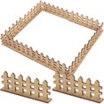 thumbnail image 1 of TABLZONE 12Pcs Khaki Miniature Wood Fence Durable Versatile Use Diy Micro Landscape For Outdoor Decoration, 1 of 8