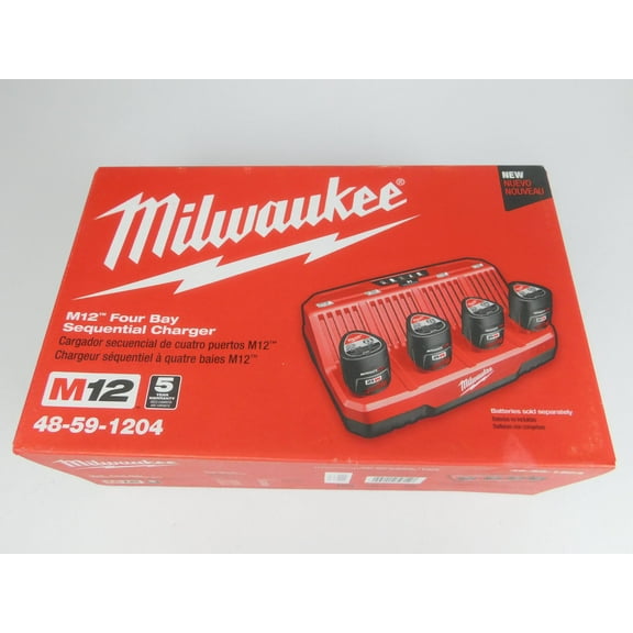 Milwaukee 48-59-1204 M12 Four Bay Sequential Charger