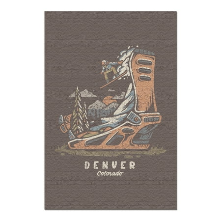 Denver, Colorado - Snowboard Binding 101504 (20x30 Premium 1000 Piece Jigsaw Puzzle, Made in USA!)