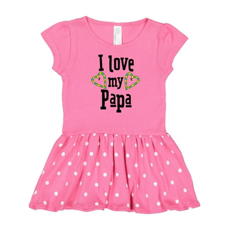 

Inktastic I Love My Papa- Hearts Gift Baby Girl Dress