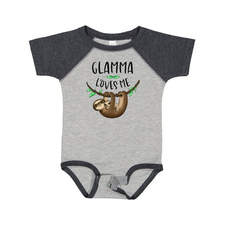 

Inktastic Glamma Loves Me Cute Sloth and Baby Gift Baby Boy or Baby Girl Bodysuit