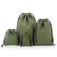 thumbnail image 5 of Bolsa de almacenamiento con cordón de algodón, bolsas de lona blanca para dulces, regalo, bolsa reutilizable, artículos diversos para el hogar, bolsas a prueba de polvo para organizar, 5 of 5