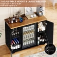 thumbnail image 4 of Coffee Bar Cabinet with Fridge Space, Mini Fridge Cabinet with Storage & Power Outlet, Buffet Sideboard for Home & Office, 4 of 9