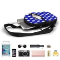 thumbnail image 3 of Lsque Blue And White Polka Dot Pattern Chest Package – Foldable Waterproof Chest Bag with Adjustable Shoulder Strap, Double Zipper Compartments & D-Buckle Design, 3 of 7
