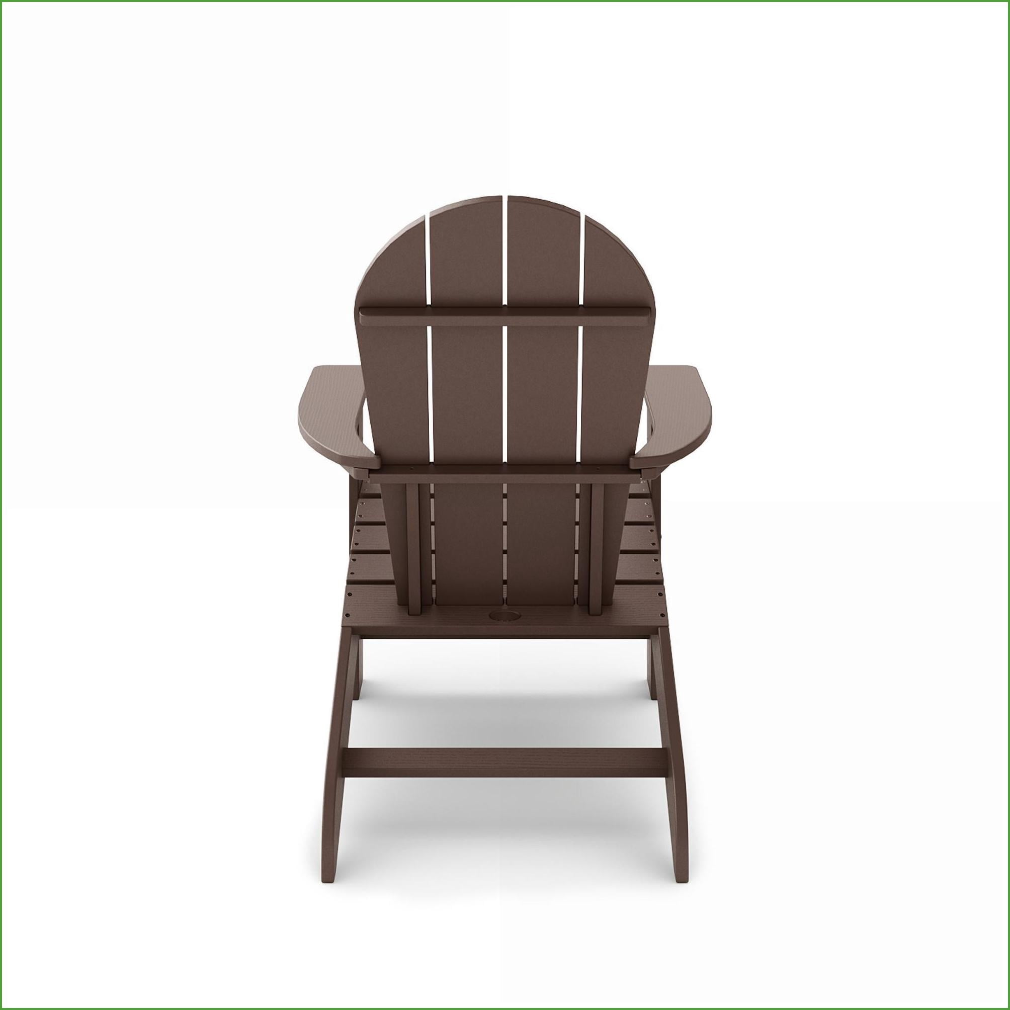 Outdoor Adirondack Chair – Classic Style for Pool, Patio, Garden | Walnut Brown | HDPE Poly Lumber