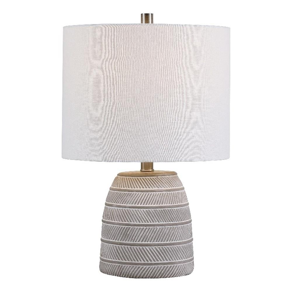 Fangio Lighting 's 19 in. Stone & Metal Table Lamp in a Natural