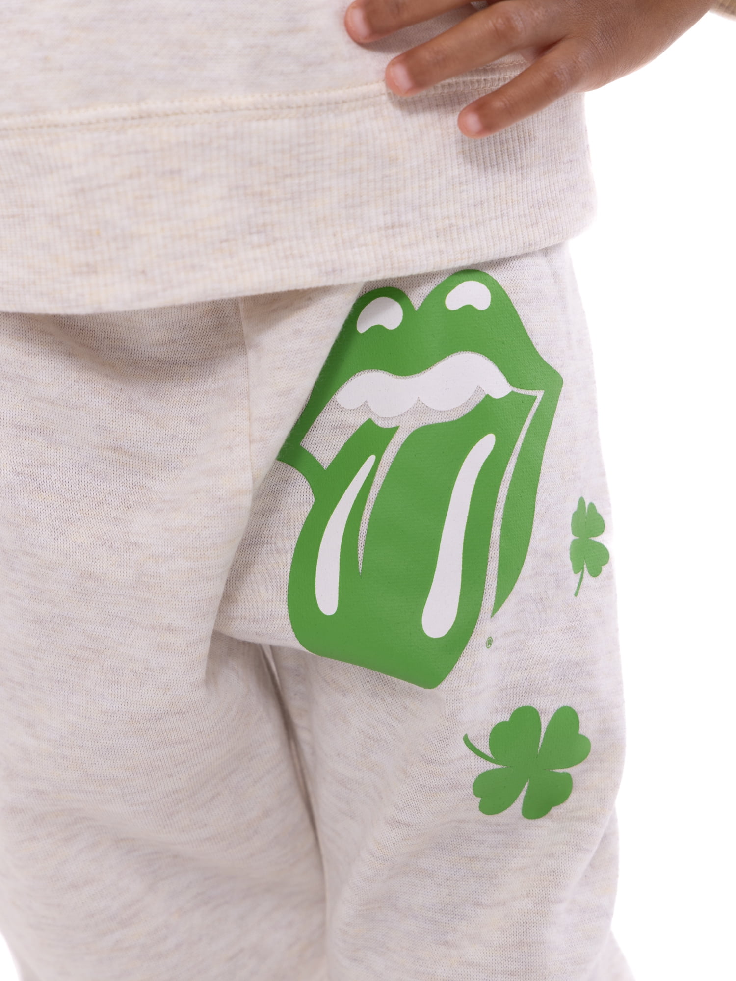Rolling Stones Toddlers' St. Patrick's Day Graphic Sweatshirt and Jogger Pants Set, 2-Piece, Sizes 12M - 5T