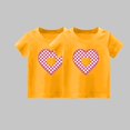 thumbnail image 2 of Kaemgyyd 2 Pack Toddler Baby Summer Clothes Fashion Heart Short Sleeve T-Shirt Casual Loose Crew Neck Tee Tops for 1-14 Years, 2 of 3