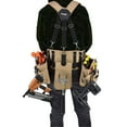 thumbnail image 2 of JACKSON PALMER Professional Comfort-Rig Tool Belt with Adjustable Suspenders (Detachable Pockets & 2 Power Tool Hooks) - Tan & Black, 2 of 4