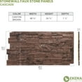 thumbnail image 4 of Ekena Millwork 48.625"W x 24.75"H x 1.25"D Cascade Stacked Stone, StoneWall Faux Stone Siding Panel, Canyon Brown, 4 of 11