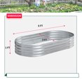 thumbnail image 3 of 6x3x1ft Galvanized Garden Bed, Outdoor Elevated Raised Garden Bed Vegetables Flowers Garden Bed Galvanized Steel Garden Planter Box, Oval Raised Bed Kit, Silver, 3 of 7