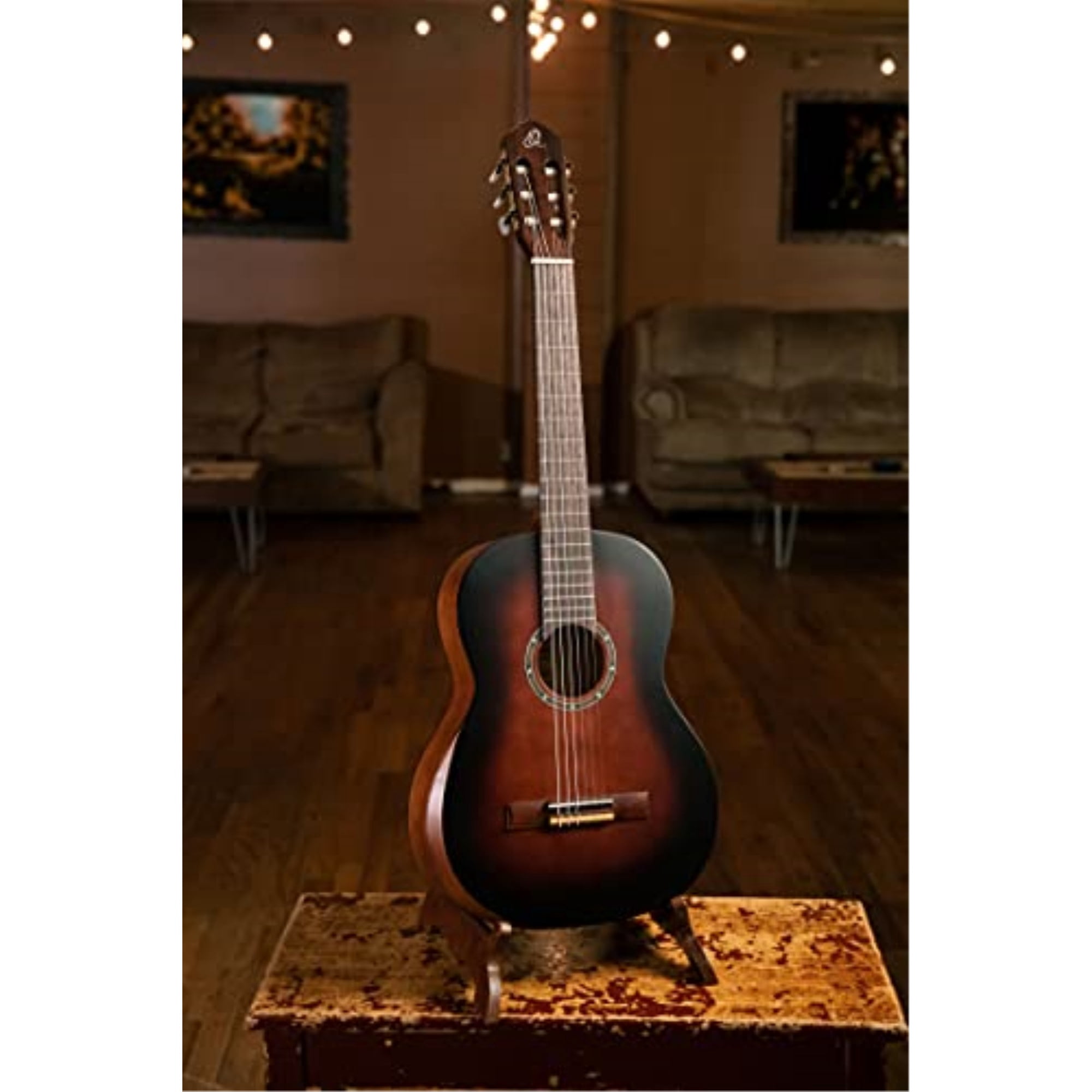 Ortega Family Series Pro Spruce Top Bourbon Fade Classical Guitar | R55BFT
