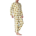 thumbnail image 2 of Sikiie Corn Sunflowers Mens Pajama Set, Soft Warm Long Sleeve Sleepwear, Cozy Button-Down Pjs for Men-Large, 2 of 7