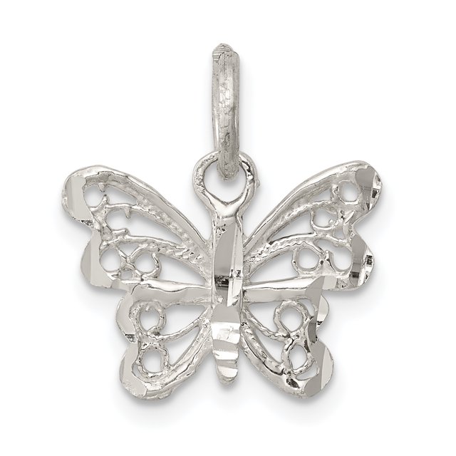 925 Argent Sterling Collier Papillon Pendentif Insecte Arachnide