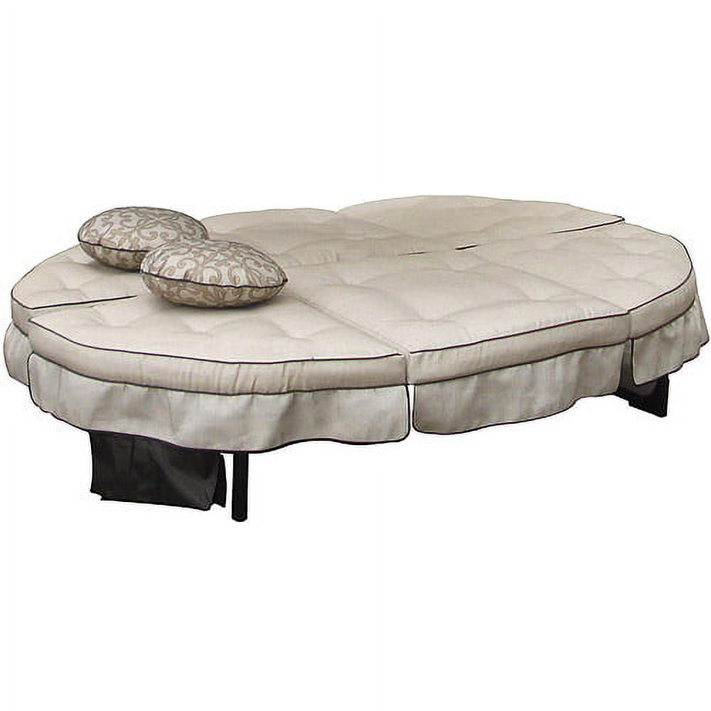 Mainstays Deluxe Orbit Chaise Lounge Umbrella Side Table Seats 2 Walmart