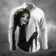 thumbnail image 3 of Camisa de manga larga con solapa y botones para hombre, estilo Halloween, para fiesta, noche, otoño e invierno, con estampado 3D, sección fina, tallas S a 5XL, 3 of 5