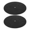thumbnail image 1 of HEATSHAKING Record Player Mat 2Pcs Turntable Mat Silicone Black Anti Static For Music Enthusiasts 17X17X0.2In, 1 of 8