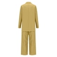 thumbnail image 6 of Women's Two Piece Sets Pants Suits Dressy Business Casual Outfits Professional Blazer Pantsuits Set Work Office Yellow S, 6 of 6