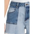 thumbnail image 4 of Madden NYC Juniors' Colorblock Denim Mom Shorts, 4 of 5