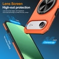 thumbnail image 3 of for iPhone Air Case, Hybrid Ultra Slim Shockproof Cover with 360° Rotating Alloy Ring Kickstand, Magnetic Drop Protective Stylish Design Case Cover for iPhone Air, Orange, 3 of 7
