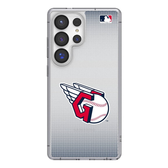 Cleveland Guardians Linen Logo Galaxy Clear Case
