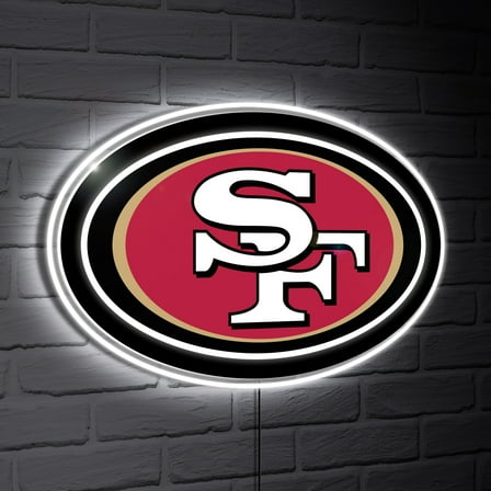 San Francisco 49ers LED Team Logo Shaped Lighted Wall Sign