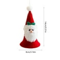 thumbnail image 2 of Mouliraty Cute Santa Claus, Snowman & Reindeer Bell Ornaments, 5.51in Christmas Tree Decorations, Xmas Hanging Figurines for Home, Holiday Party Supplies, 2 of 6