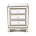 thumbnail image 5 of Clearance! W 19.7" X D 15" X H 26" Champagne mirror three extraction cabinet, multifunctional bedside table, 5 of 9