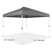 VEVOR Pop Up Canopy Tent, 10 x 10 ft, 250 D PU Silver Coated Tarp, with Portable Roller Bag and 4 Sandbags, Waterproof and Sun Shelter Gazebo