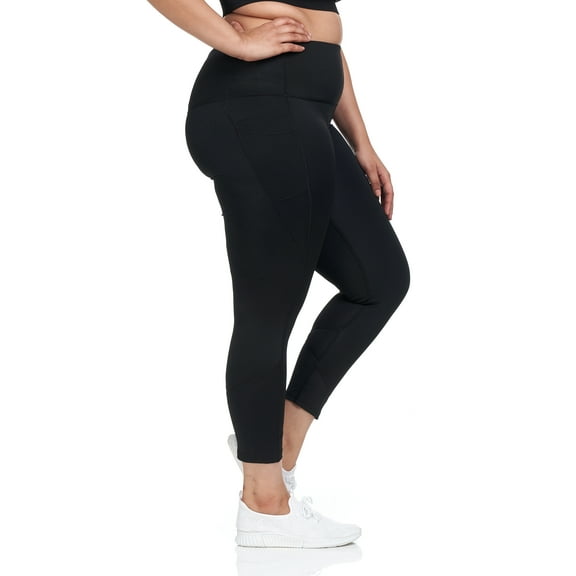 BSP Women's Full Length Legging with Jersey Pocket- Plus Size