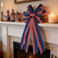thumbnail image 4 of Fuebueo Spring Wreaths for Front Door, 4th of July Wreath, Independence Day Decorations withPatriotic Bow, 20 Inch Americana Decor for Memorial Day and 4th of July, 4 of 6
