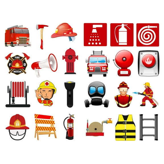 Cute Fire Control Precut Anti-UV Decoration Notebook Planner Stickers Scrapbooking Diary Sticky Paper Flakes