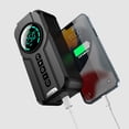 thumbnail image 3 of Qiaoxi DC12V Tire Inflator Portable Air Compressor, Electric Tire Pump With LCD Digital Pressure Gauge, LED Lighting, USB Charging Cable, For Car Ball Bike Tires, 3 of 8