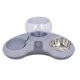 thumbnail image 1 of Double Cat Bowls Pet Food and Water Bowl Set Tilted Raised Cat Bowls with 1.4L Automatic Water Dispenser for Cats Small Dogs Grey, 1 of 1