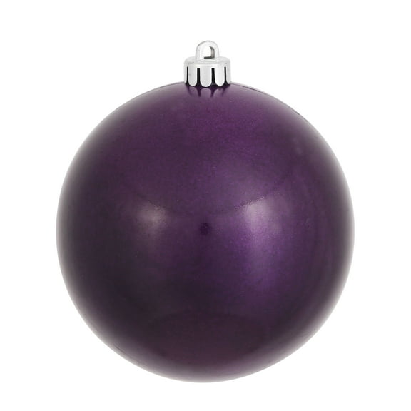 Vickerman 3" Plum Candy Ball Ornament, 12 per Bag