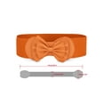 thumbnail image 3 of INSPIRE CHIC Women's Bowtie Ornament Press Stud Button Cinch Elastic Waist Belt Orange One Size, 3 of 4
