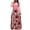 Pink, variant on Ichuanyi Woman Dress Women Summer Long Sleeve Floral Printed Casual O-Neck Patchwork Dress Maxi Dress