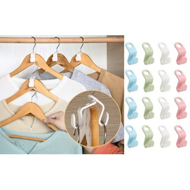 40 Pack Double Sided Clothes Hanger Connector Hooks, Space