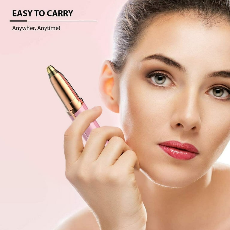 Rechargeable Eyebrow Hair Remover Painless Precision Eyebrow Trimmer Eyebrow Razor Tool for Face Lips Nose Facial Hair Removal for Men Women Reazeal