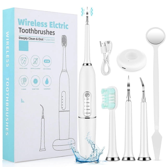Water Dental Flosser Cordless for Teeth - 5 Modes Dental Oral Irrigator, Portable and Rechargeable IPX7 Waterproof Powerful Battery Life Water Teeth C