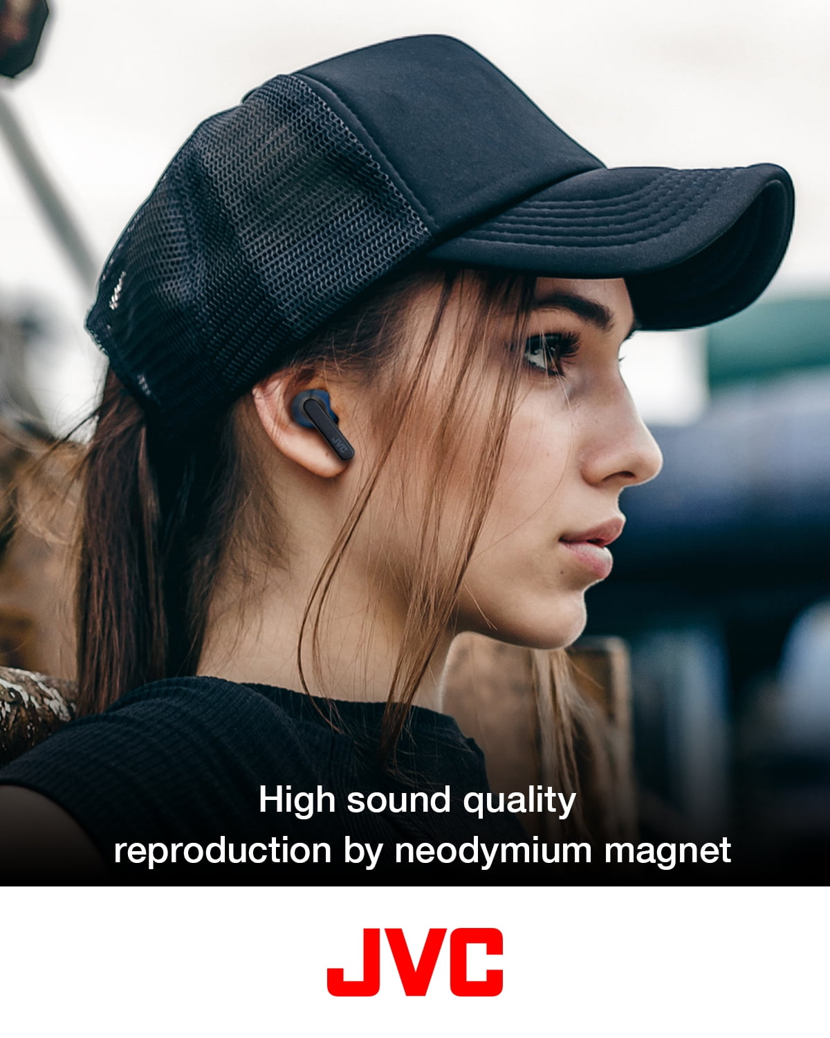 JVC RIPTIDZ True Wireless Headphones with Touch Sensor Operation, Single Ear use, IPX5, Bluetooth 5.1, Long Battery Life (up to 30 Hours) - HAA9TA (Blue), Small
